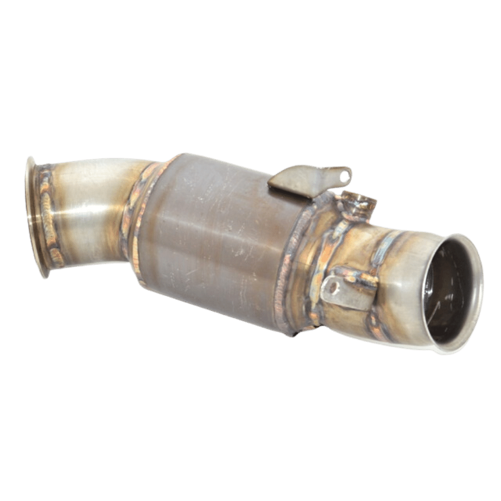90MM DOWNPIPE MIT 200 ZELLEN HJS SPORT-KAT. EDELSTAHL - Motor M135i/M135ix 235/240kW 09/2012-07/2013