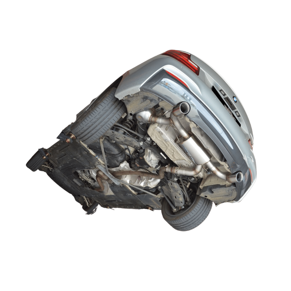 76MM DUPLEX-ENDSCHALLDÄMPFER MIT SOUNDGENERATOR FÜR BMW 2ER F22 COUPE - Motor 218d 110kW