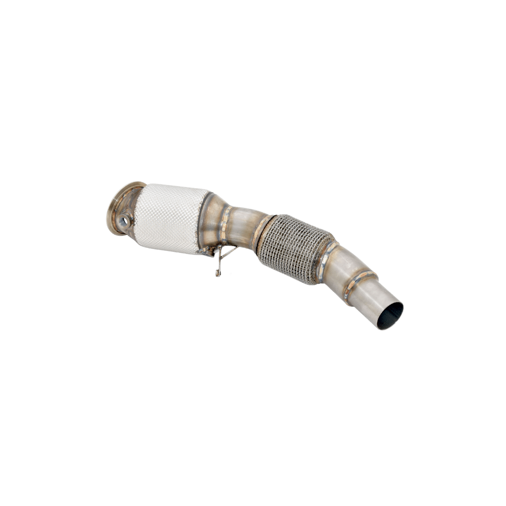 76MM DOWNPIPE MIT 200 ZELLEN HJS SPORT-KAT. EDELSTAHL - F22/F23 Motor 220i 135kW / 228i 180kW