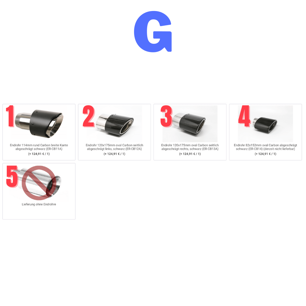 Pakoputken valinta FMS-pakokaasujärjestelmiin / VOI VARAA VAIN OSTOKSEN KANSSA