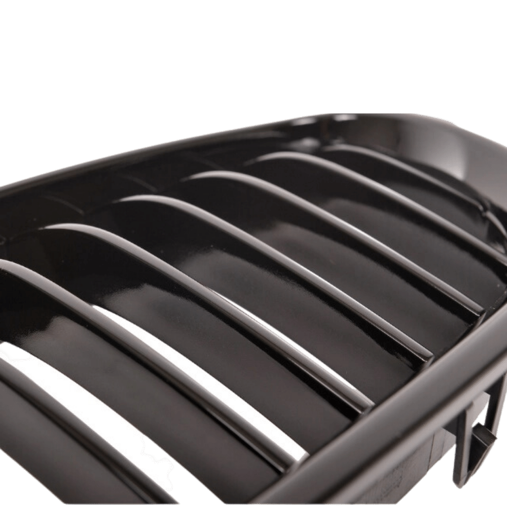 2x Kühlergrill Grill Schwarz Glanz Klavierlack 10 Streben LCI Design passend für BMW F10 F11 auch M M5 - CarWorlds GmbH