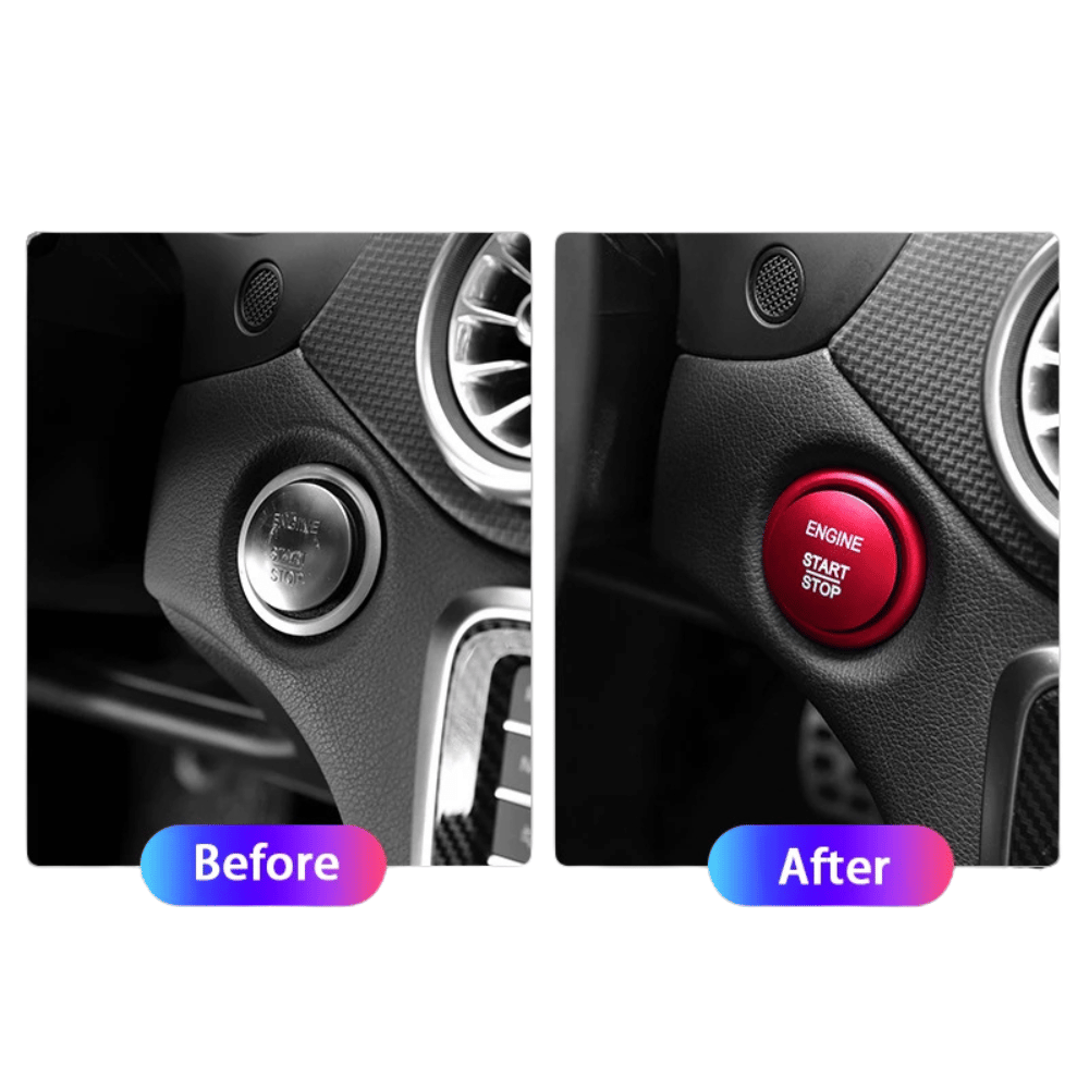 Auto Motor Start Stop Taste Ring Trim Aufkleber - Passend für Mercedes Benz