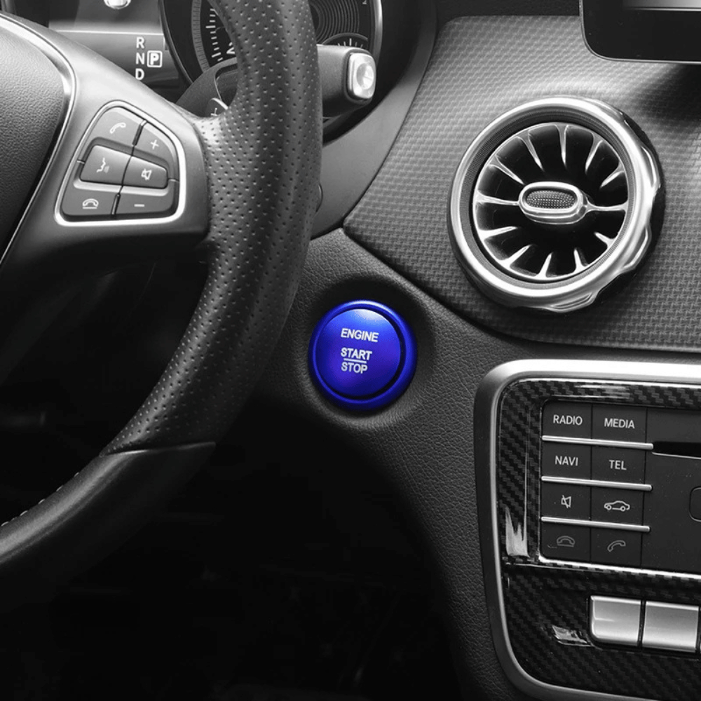 Auto Motor Start Stop Taste Ring Trim Aufkleber - Passend für Mercedes Benz