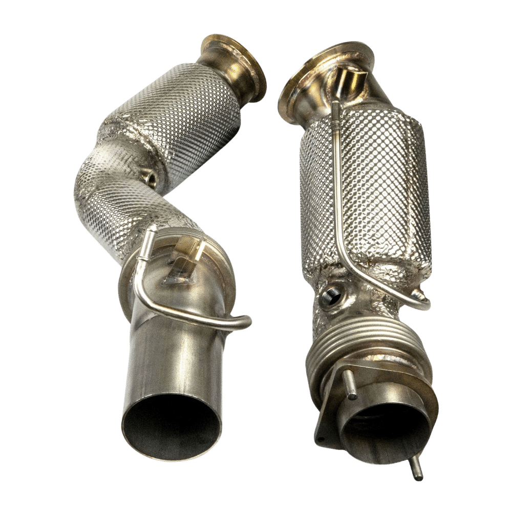 2X80>>>65MM DOWNPIPE MIT 200 ZELLEN HJS SPORT-KAT. EDELSTAHL - 2er F87 M2 Competition 302kW mit OPF, M2 CS 331kW mit OPF