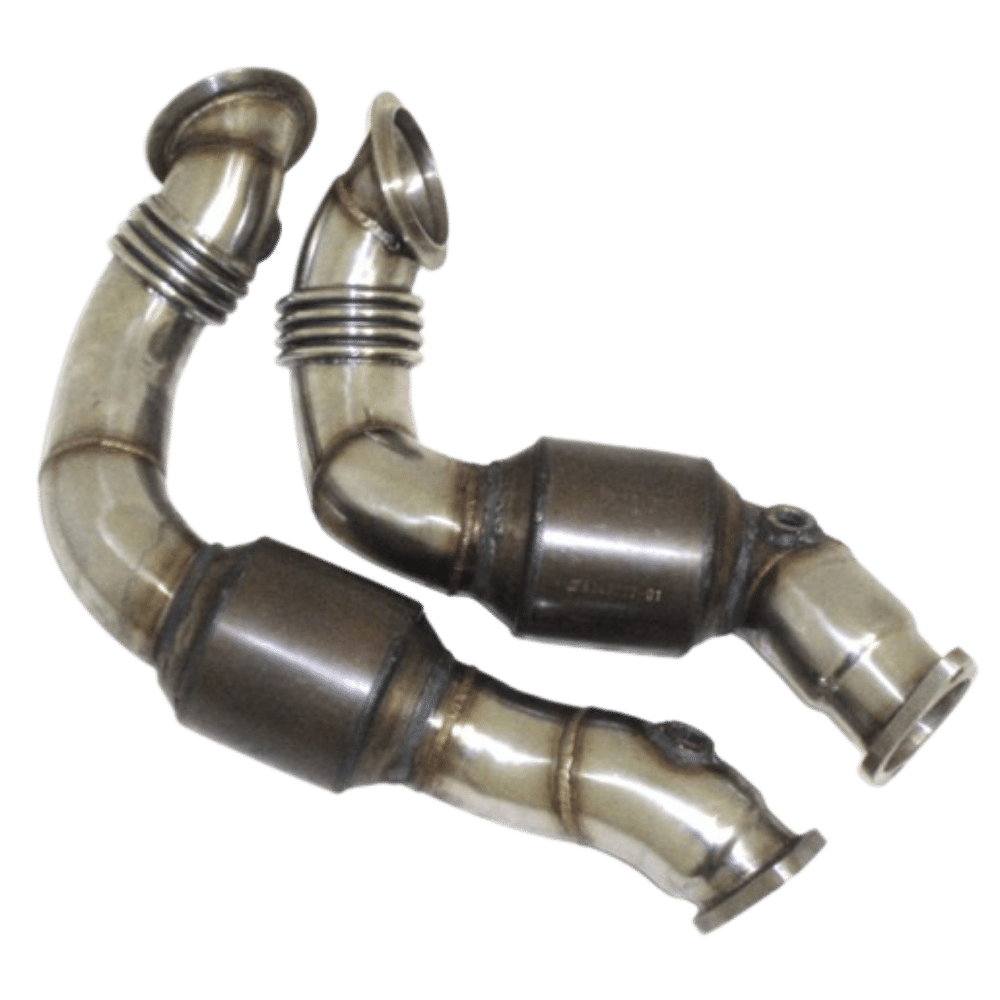 2X70MM DOWNPIPE-SATZ MIT 200 ZELLEN HJS SPORT-KAT. EDELSTAHL - Motor M 3.0l Bi-Turbo 250kW