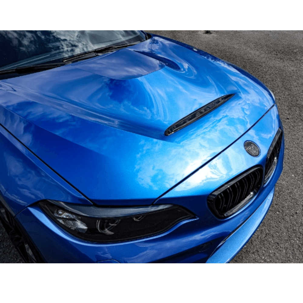 Set Sport Motorhaube Aluminium + Lufteinlass schwarz passt für BMW F20 F21 Baujahr 10->> nicht M2 GTS