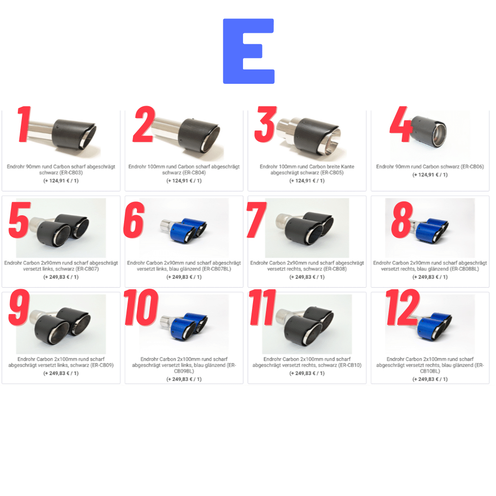 Pakoputken valinta FMS-pakokaasujärjestelmiin / VOI VARAA VAIN OSTOKSEN KANSSA