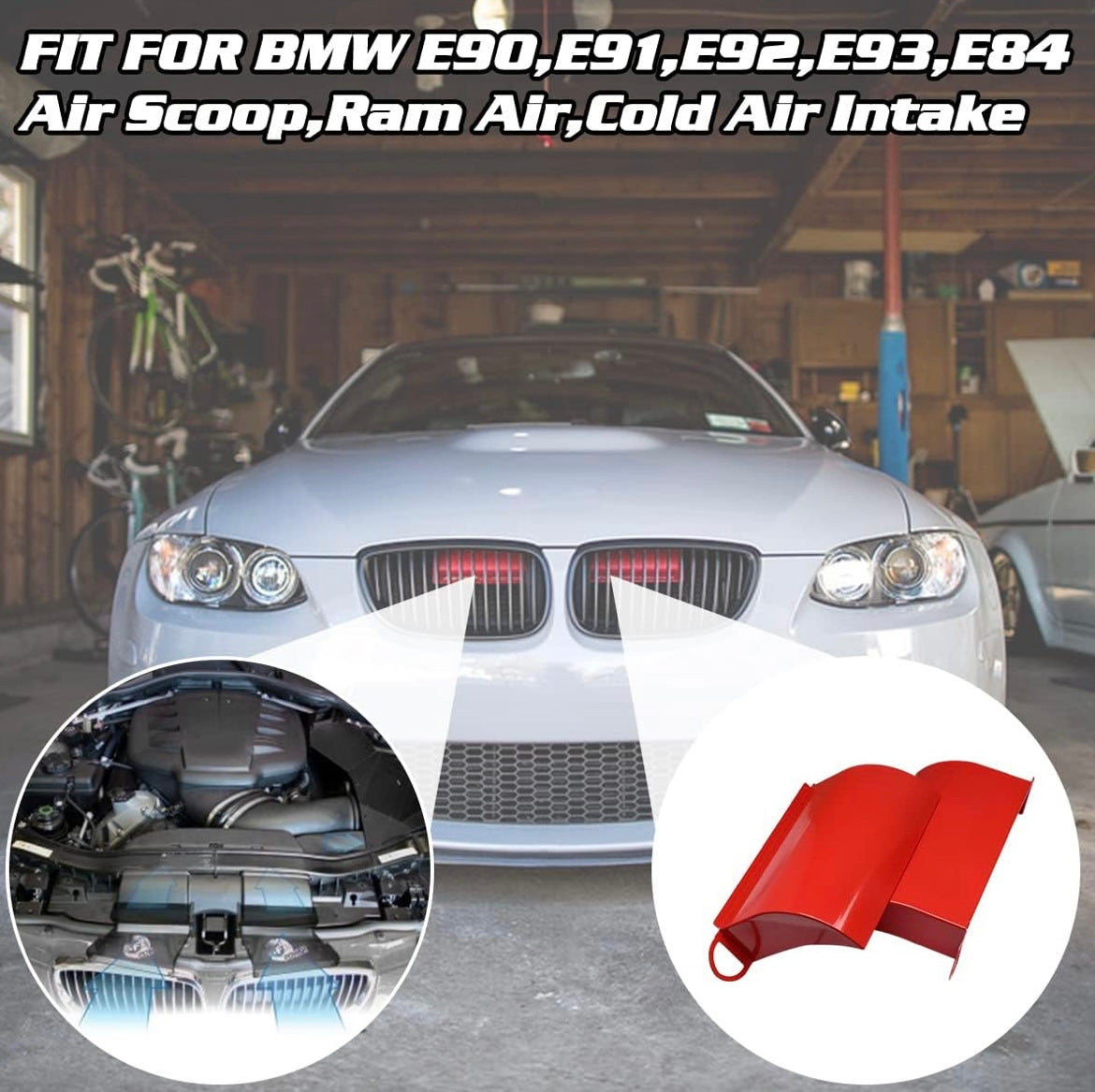 E90 - E93 ruostumattomasta teräksestä valmistettu kylmän ilmanottojärjestelmä parantaa suorituskykyä