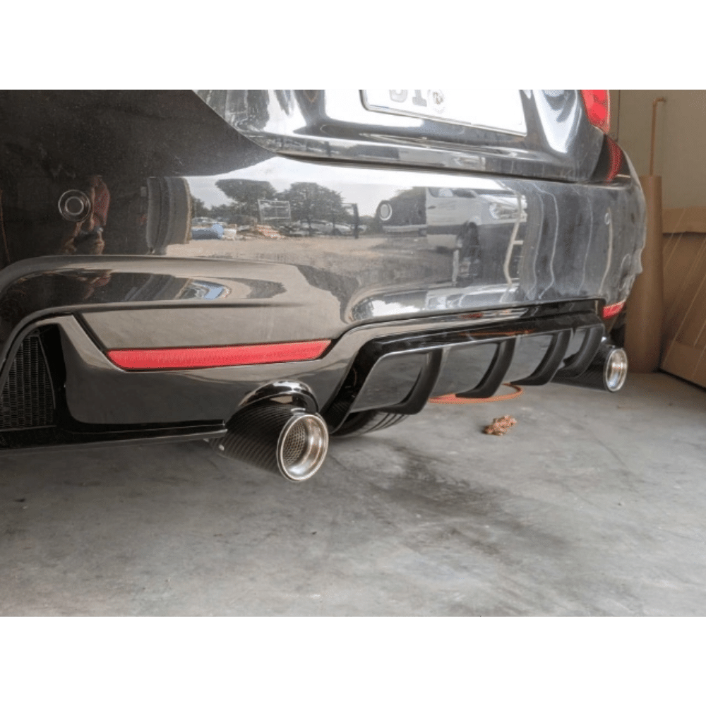 2x Sport-Performance pakoputket 90mm pakoputket hiilikiilto sopii BMW F20 F21 F22 F23 F30 F31 F32 F33 F36 135i 235i 335i 435i