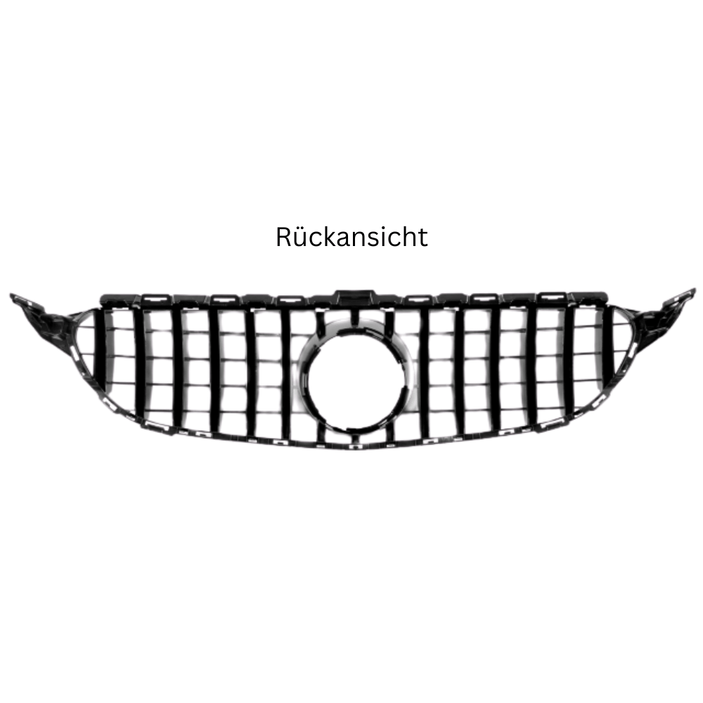 Panamericana Grill Schwarz Glanz für Mercedes C-Klasse W205/S205/C205/A205 (2014-2018)