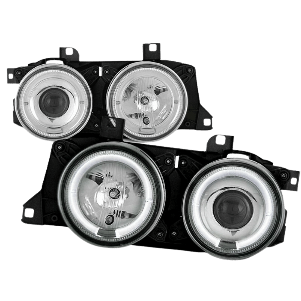 Scheinwerfer Angel Eyes LED chrom passt für BMW 5er E34 /7er E32 ab 1986 - 1995