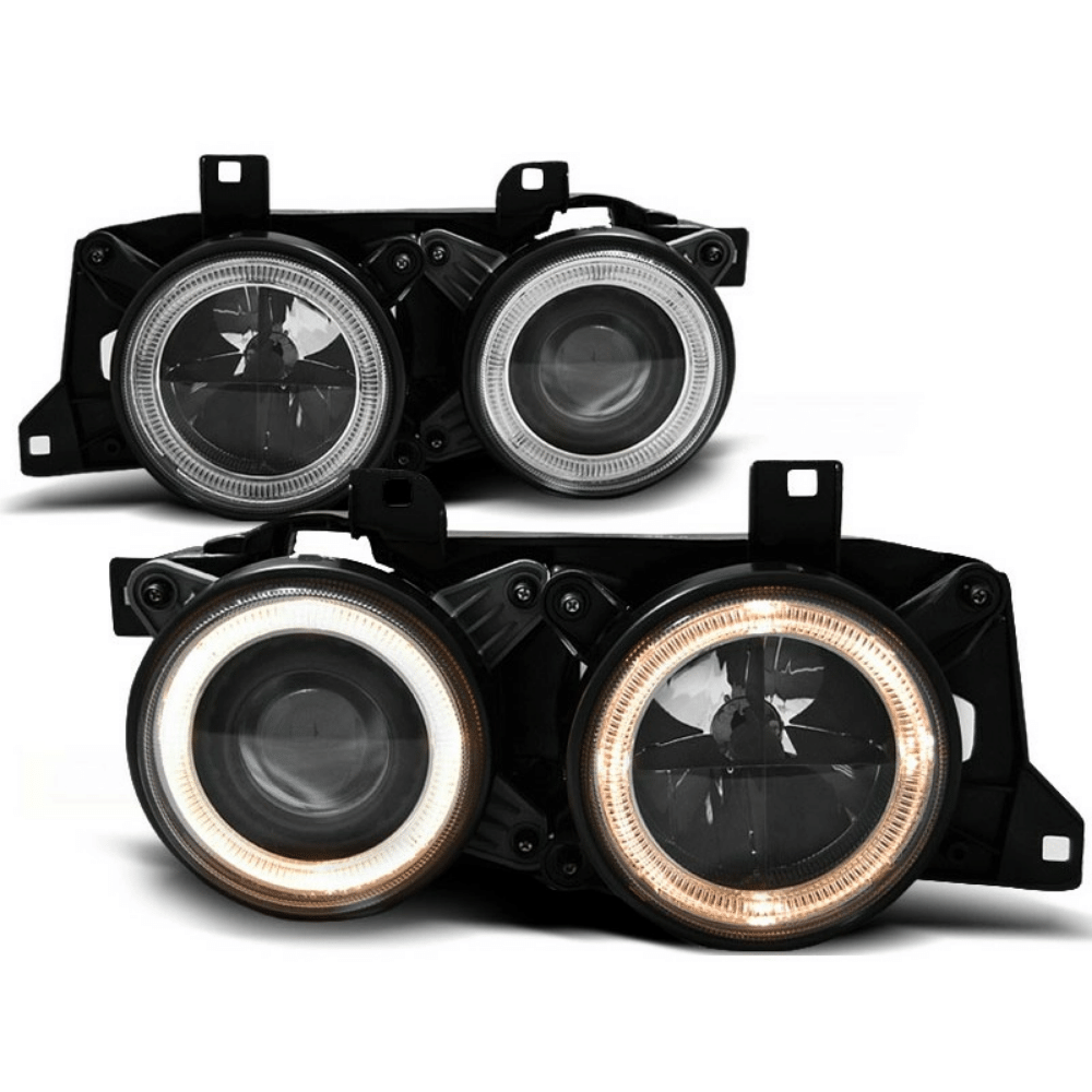 Scheinwerfer Angel Eyes LED passt für BMW 5er E34 /7er E32 ab 1986-1995