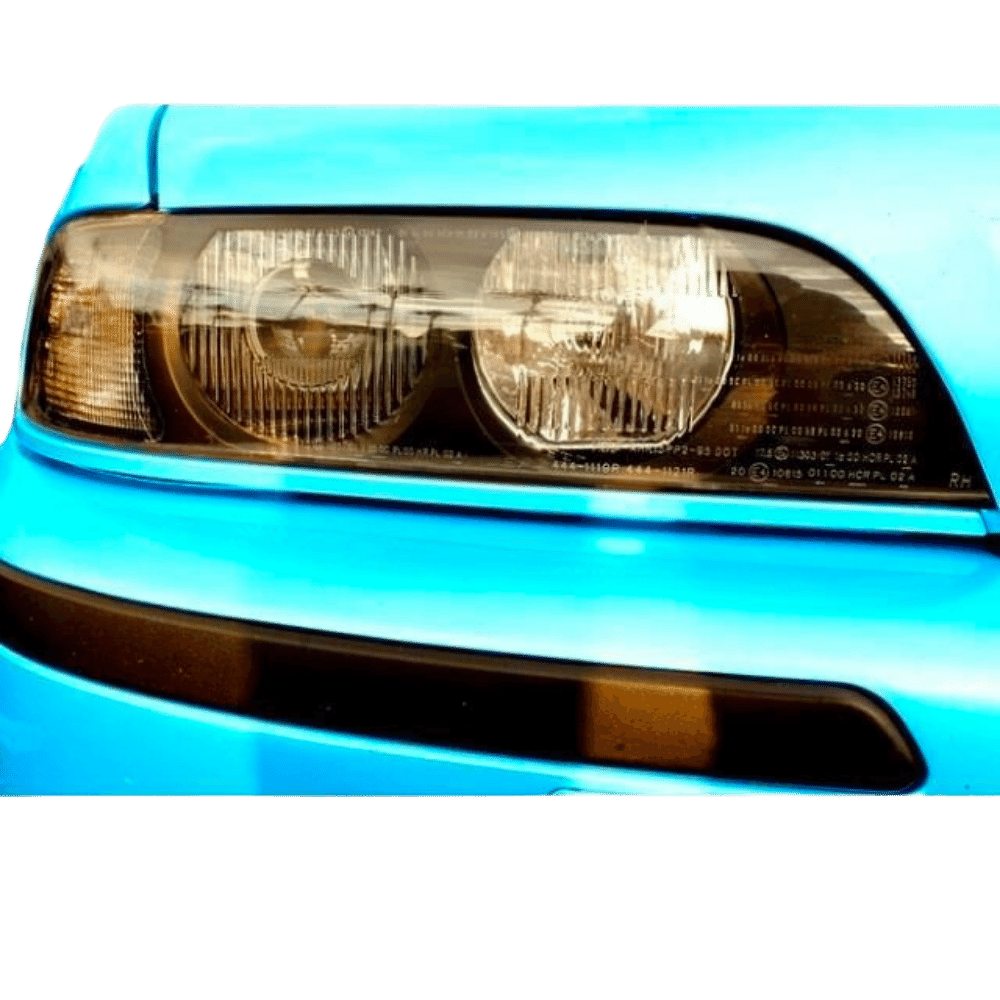 2x Scheinwerfer Gehäuse Glas +Blinker Weiß passt für BMW 5er E39 Vorfacelift 95-00+SIKAFLEX