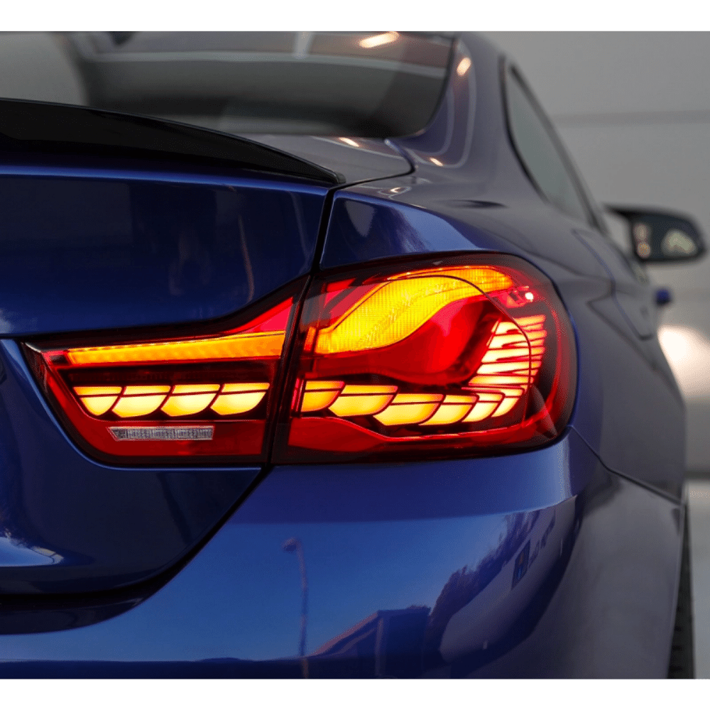 Rückleuchten SET OLED Rot Klarglas dynamisch passt für BMW 4er F32 F33 F36 F82 F83