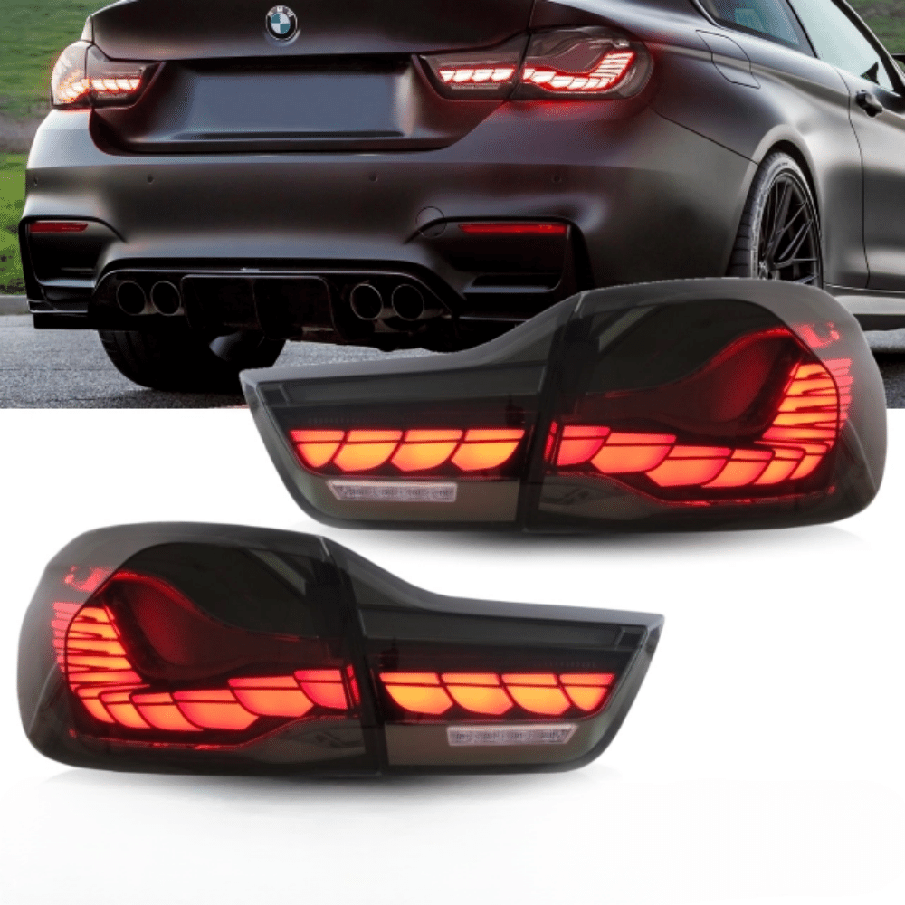 Rückleuchten SET OLED Smoke Klarglas dynamisch passt für BMW 4er F32 F33 F36 F82 F83