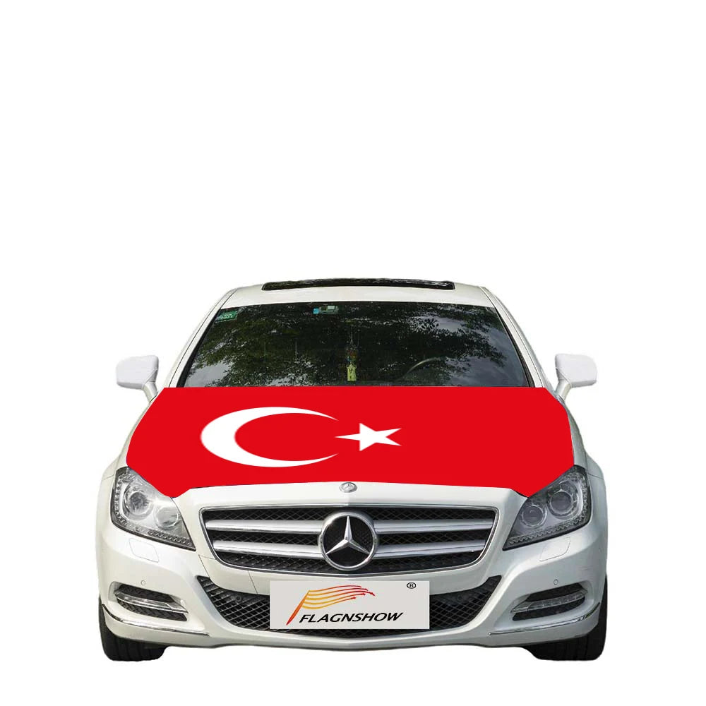 Motorhaubenflagge Türkei – hitzebeständige Türkei Flagge für die Motorhaube | faltenfrei & lackschonend