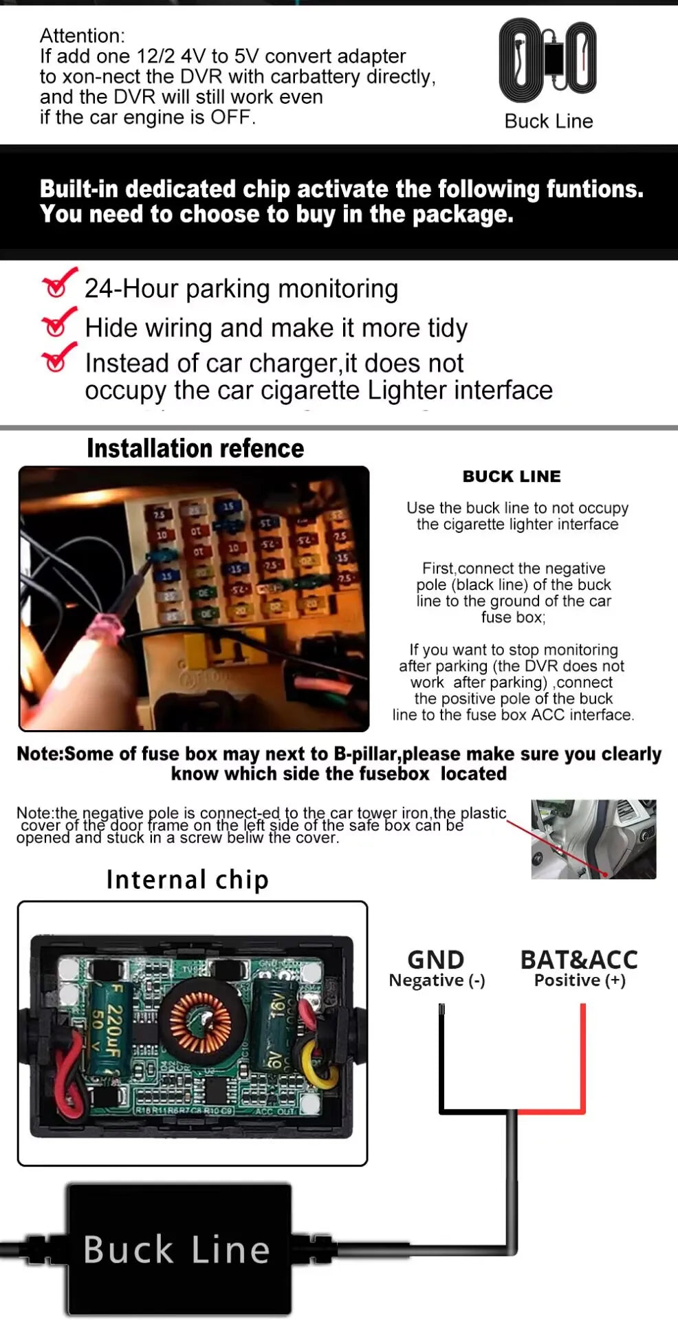 4-Kanal Auto Dashcam 1080P - Komplett-Set mit Rückkamera, WLAN + Hardwire Kit + 128GB SD-Karte