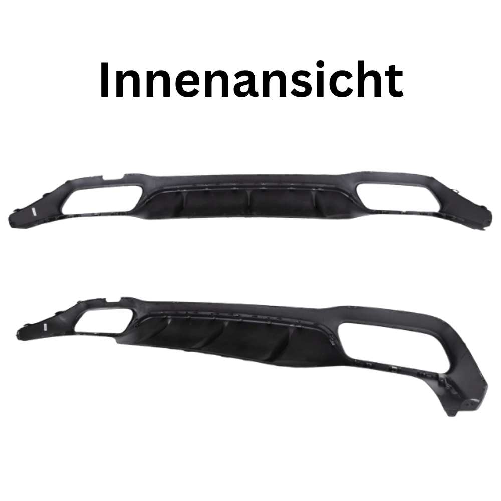 SET Heckdiffusor Schwarz Hochglanz - Passend für Mercedes E-Klasse W213 Limousine AMG-Line 2016+