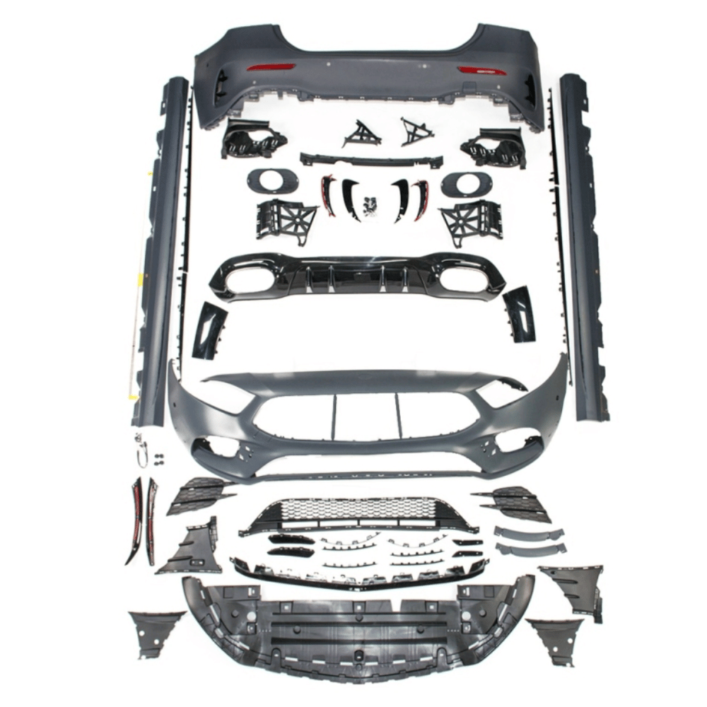 Sport Umbau Stoßstangen Set Komplett - Passend für Mercedes A-Klasse V177 Limousine