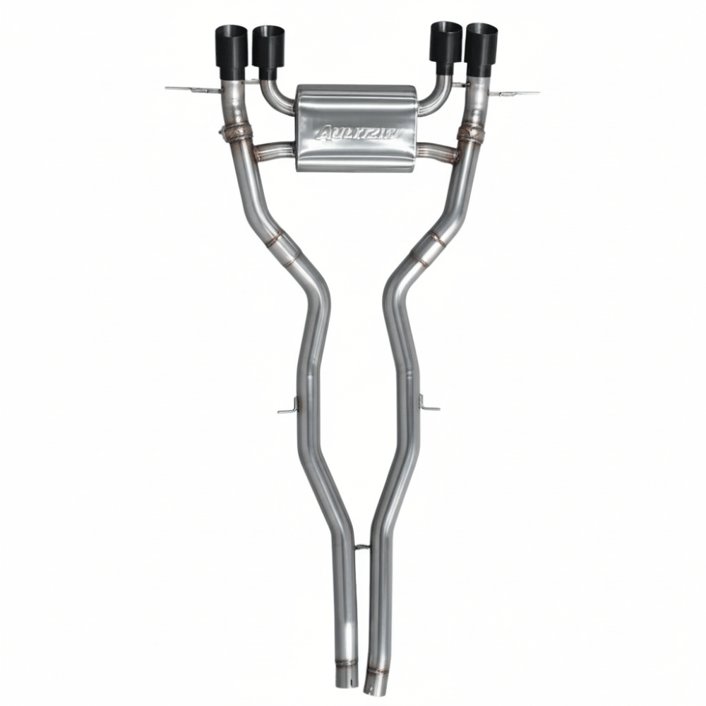 Aulitzky Auspuffanlage für BMW M3/M4 (G80/G81/G82/G83) S58 – ECE, 3" Edelstahl, Klappensteuerung, gestrahlt/ungestrahlt - CarWorlds GmbH