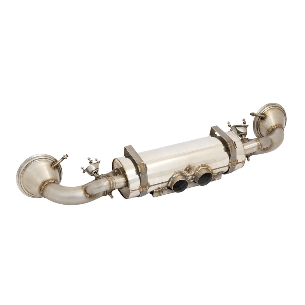 Aulitzky Exhaust | ECE Klappen‑Sportendschalldämpfer (76 mm) | für Porsche 911 GT3 / GT3 RS (992.1) & 911 Speedster (991.2) 4.0 | Variante: mit/ohne Thermo‑Isolierung - CarWorlds GmbH
