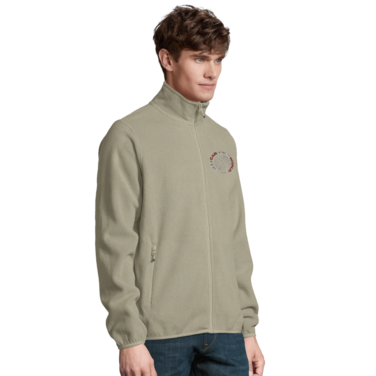 CarWorlds „Drive - Ready“ Microfleece Zip Jacket (Men) – Recycled Edition - CarWorlds GmbH