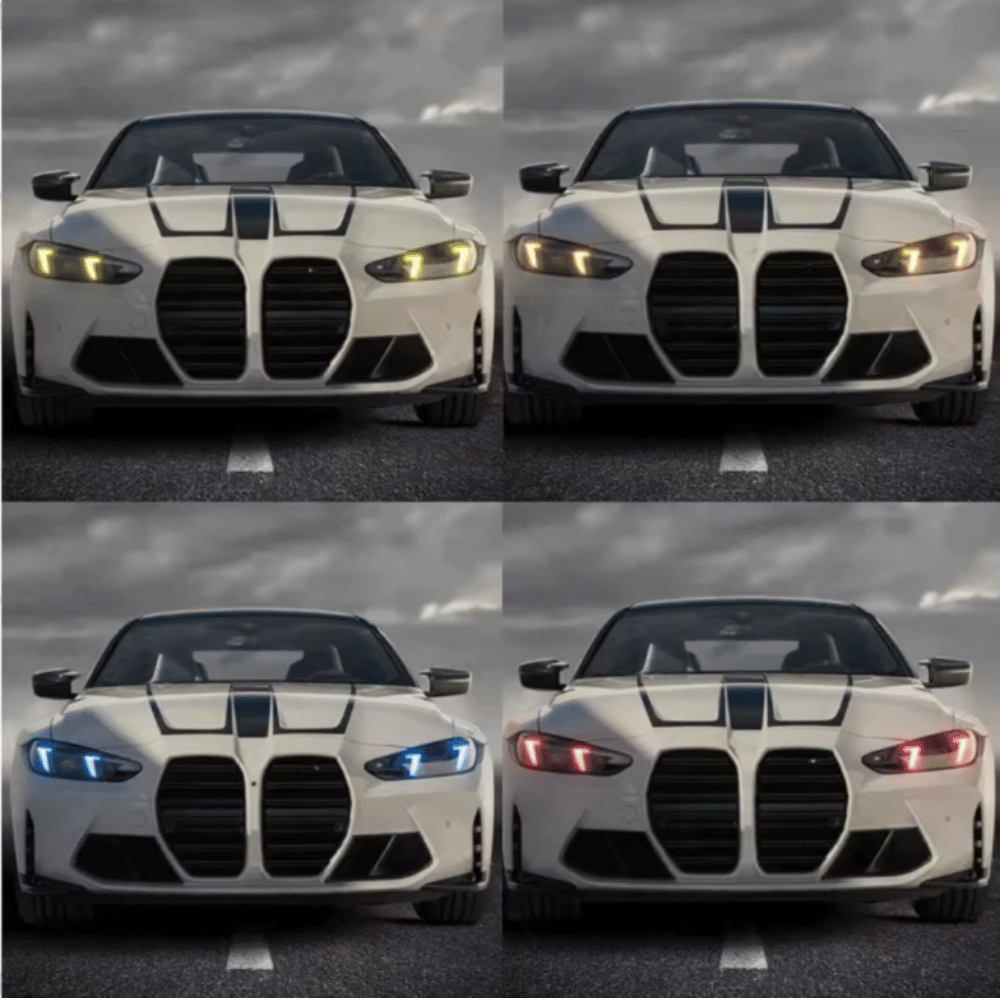 Gelbe LED Angel Eye Module - Passend für BMW 3er 4er LCI Facelift Scheinwerfer - CarWorlds GmbH