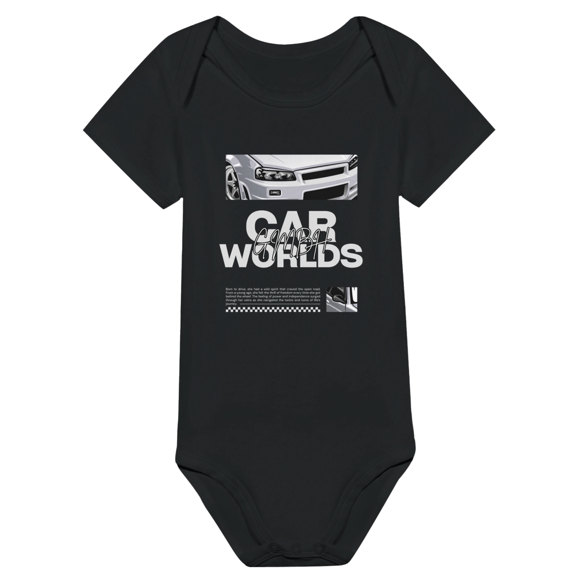 Legends Never Sleep – Skyline Baby Bodysuit - CarWorlds GmbH