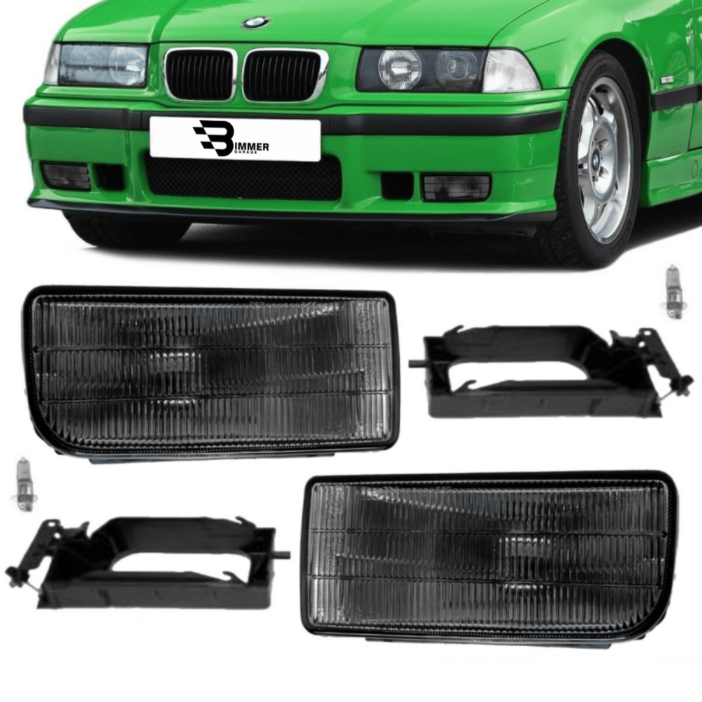 Nebelscheinwerfer SET Smoke Rauchglas abgedunkelt geriffelt passend für BMW E36 - CarWorlds GmbH