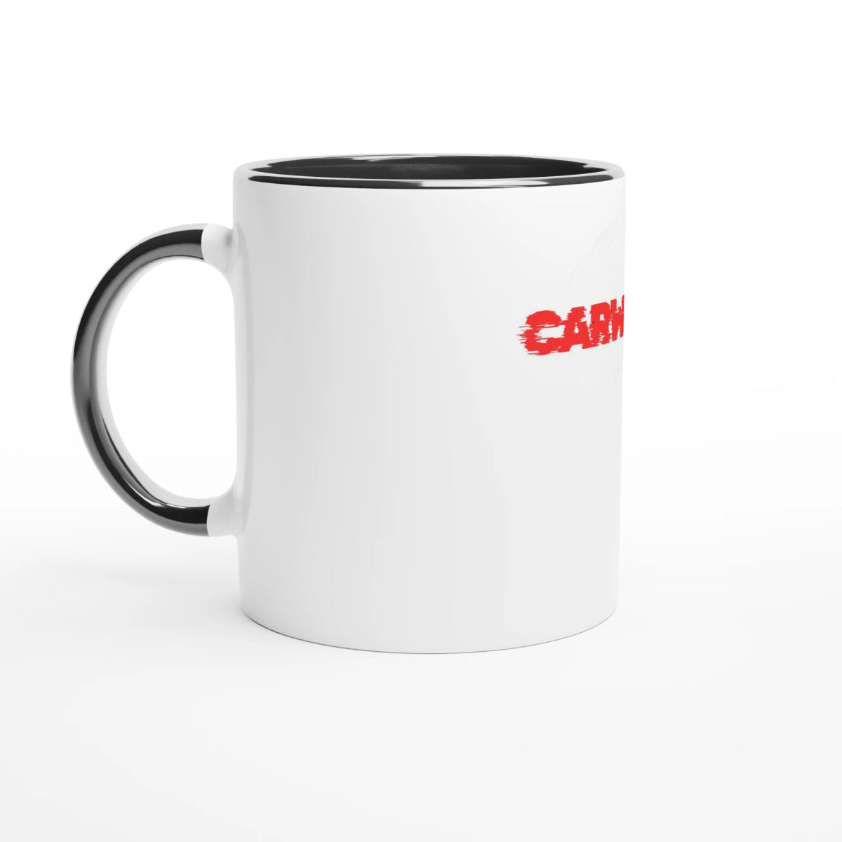 White 11oz Ceramic Mug with Color Inside - CarWorlds GmbH