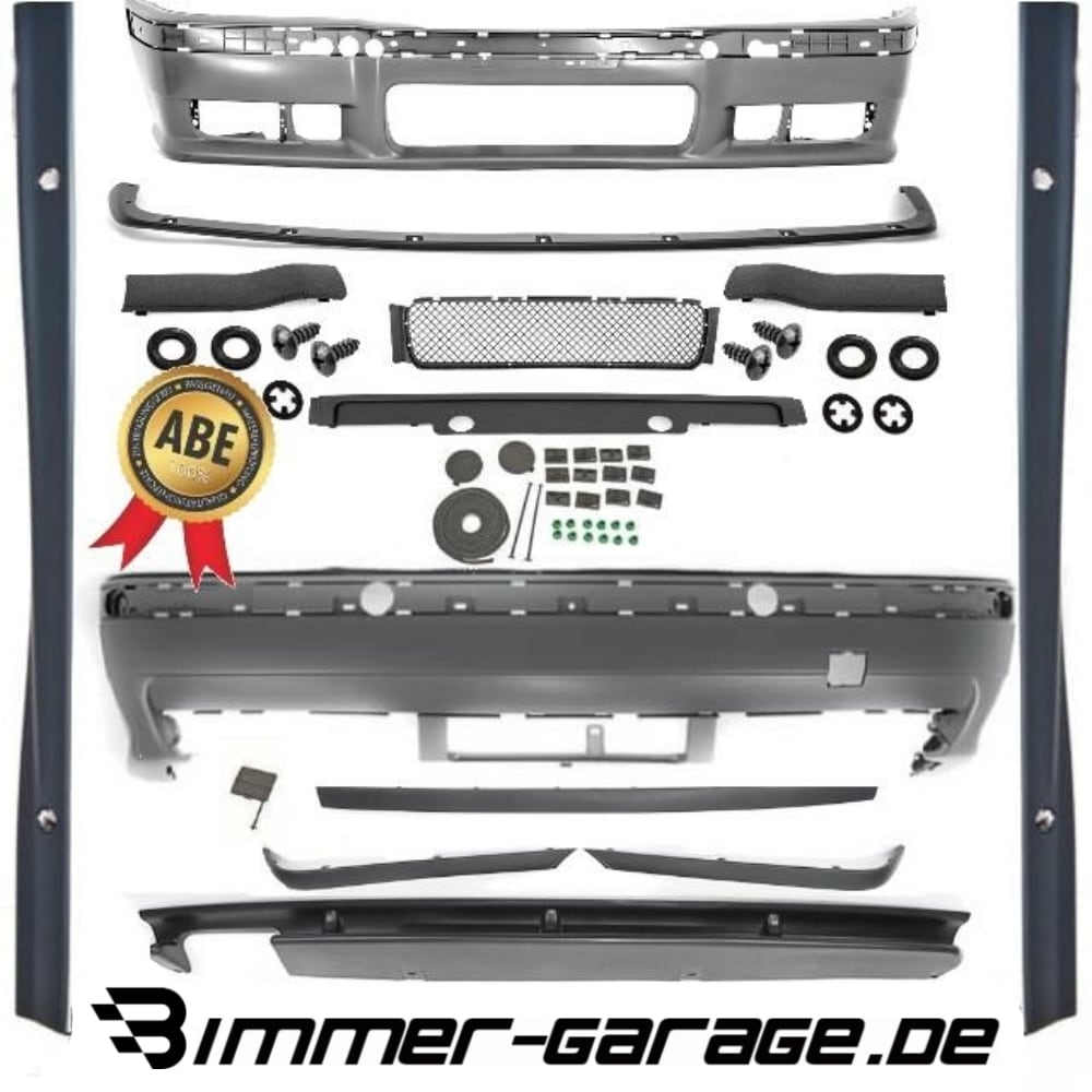 STOßSTANGE Bodykit KOMPLETT+ZUBEHÖR PASST FÜR ALLE BMW E36 MODELLE + M3 M PAKET