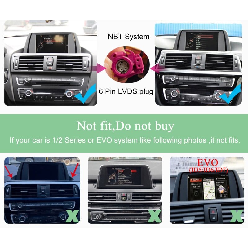 Wireless Apple/Android Carplay-Display 10.25" F20/F21