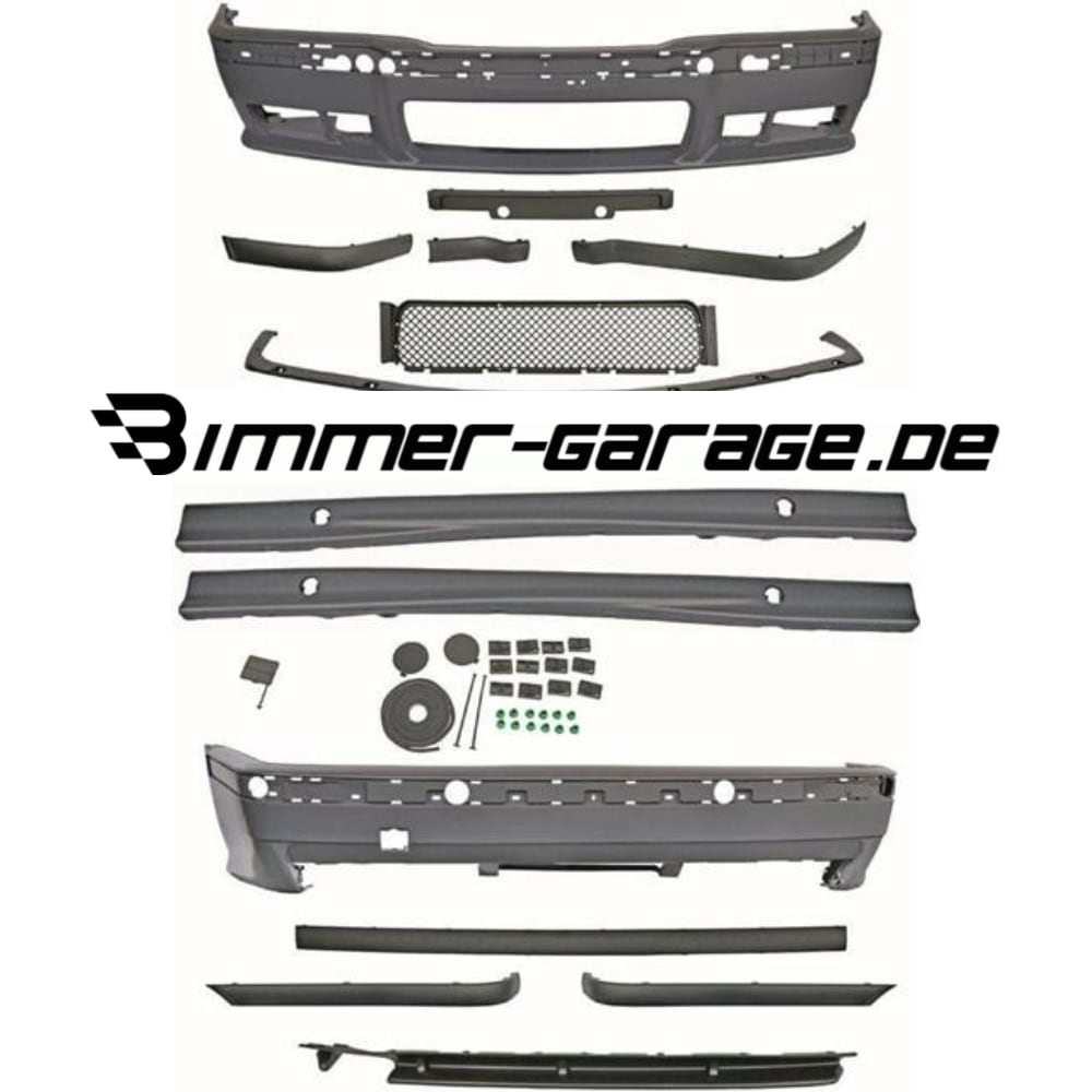 STOßSTANGE Bodykit KOMPLETT+ZUBEHÖR PASST FÜR ALLE BMW E36 MODELLE + M3 M PAKET