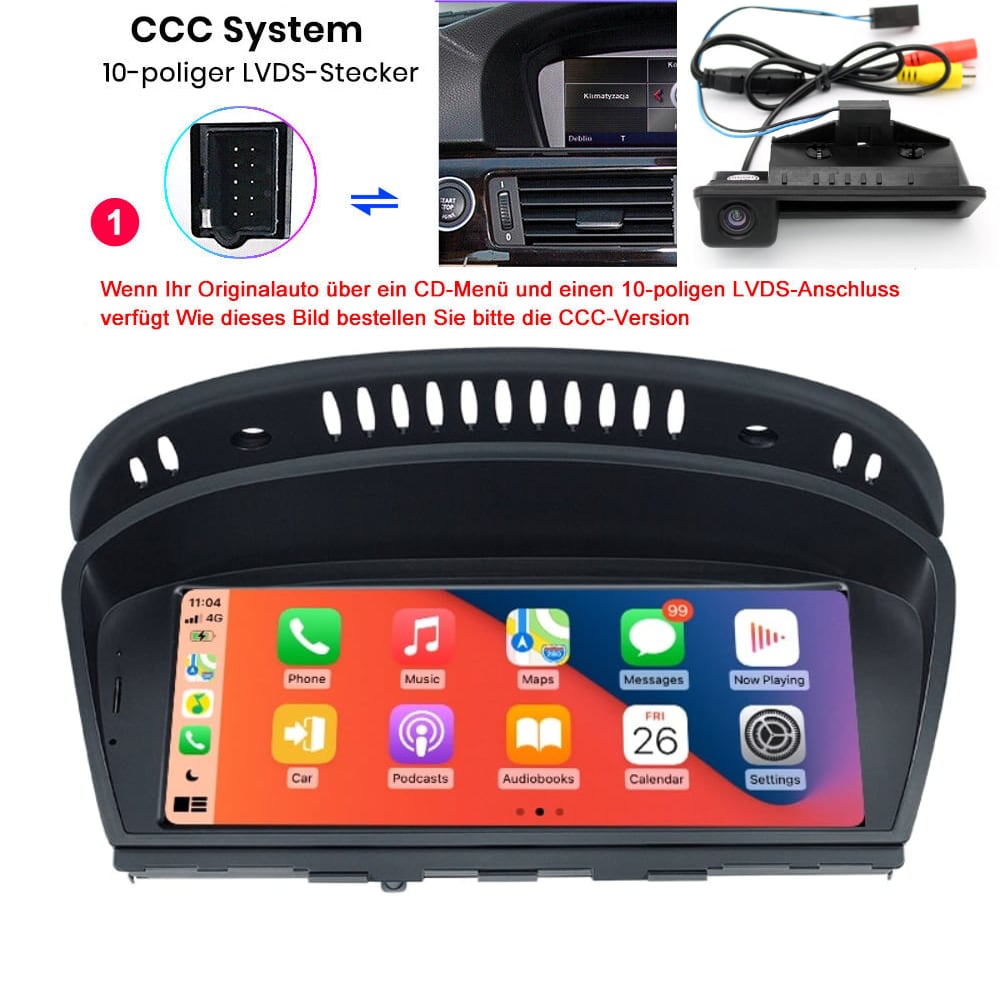 Android Navi mit CarPlay für den BMW E60/E61/E90/E91/E92/E93