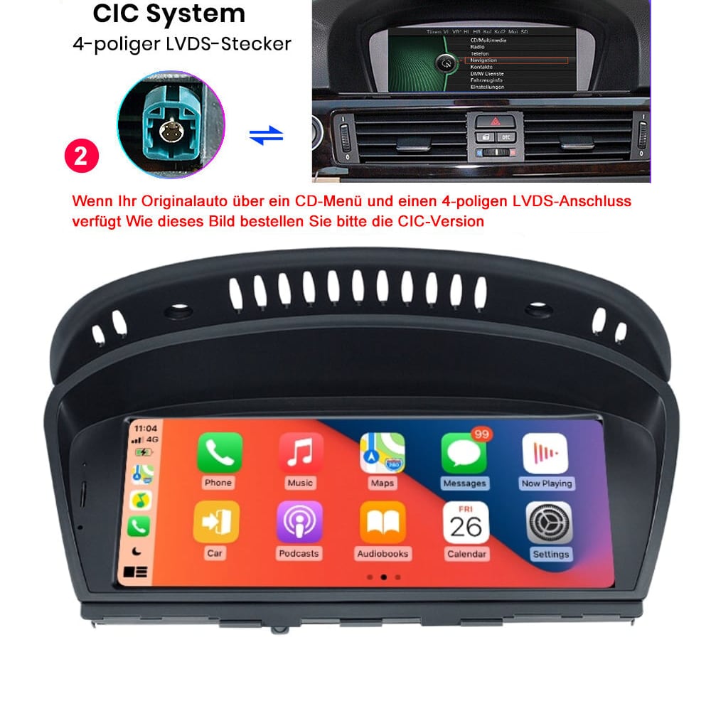 Android Navi mit CarPlay für den BMW E60/E61/E90/E91/E92/E93