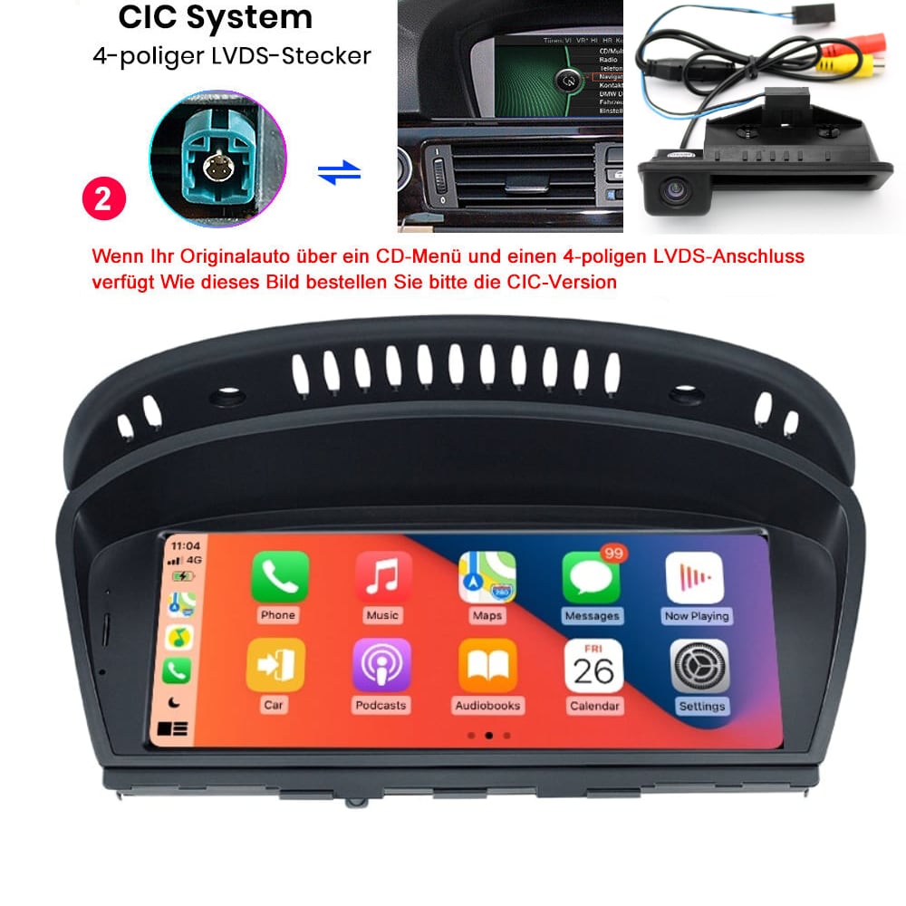 Android Navi mit CarPlay für den BMW E60/E61/E90/E91/E92/E93