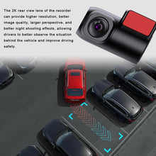 Laden Sie das Bild in den Galerie-Viewer, 3 - Kanal Auto Dashcam 4K - Front/Innen/Rück Überwachung mit GPS &amp; WLAN + Hardwire Kit - CarWorlds GmbH