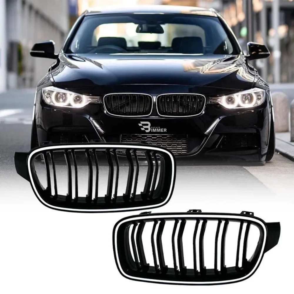 Für BMW 3er F30 F31 F35 320i 325i 328i LED Auto Frontschürze Racing Grille Grill Gitter Nieren Racing Grills 2013-2019