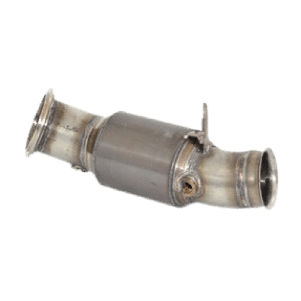 90MM DOWNPIPE MIT 200 ZELLEN HJS SPORT - KAT. EDELSTAHL - F22/F23 M235i/M235ix 240kW - CarWorlds GmbH