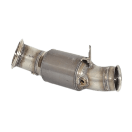 90MM DOWNPIPE MIT 200 ZELLEN HJS SPORT - KAT. EDELSTAHL - F22/F23 M235i/M235ix 240kW - CarWorlds GmbH