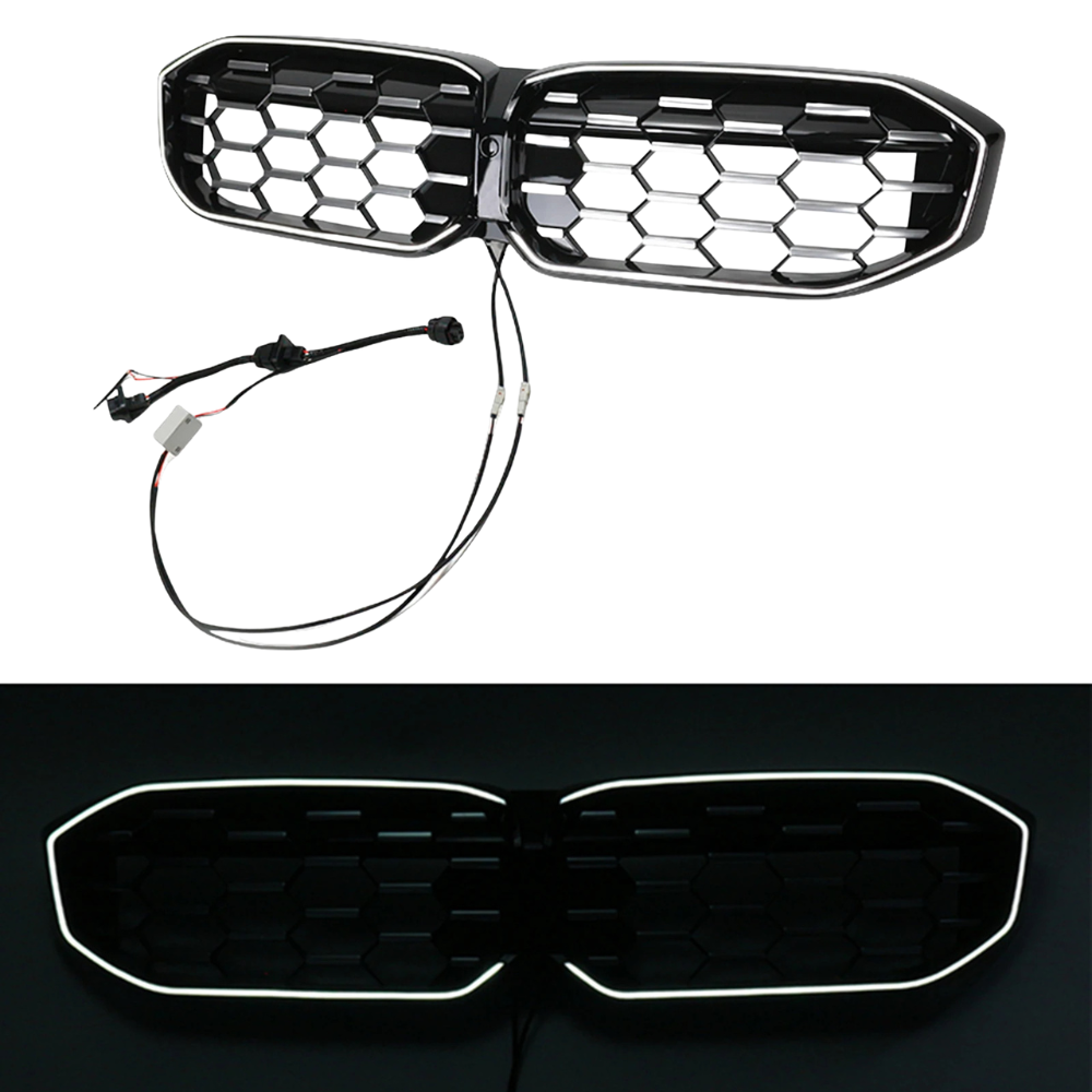 LED Nieren Grill für BMW 3er G20 | 2015-2019 | Dual Line Design Schwarz | Sport Optik