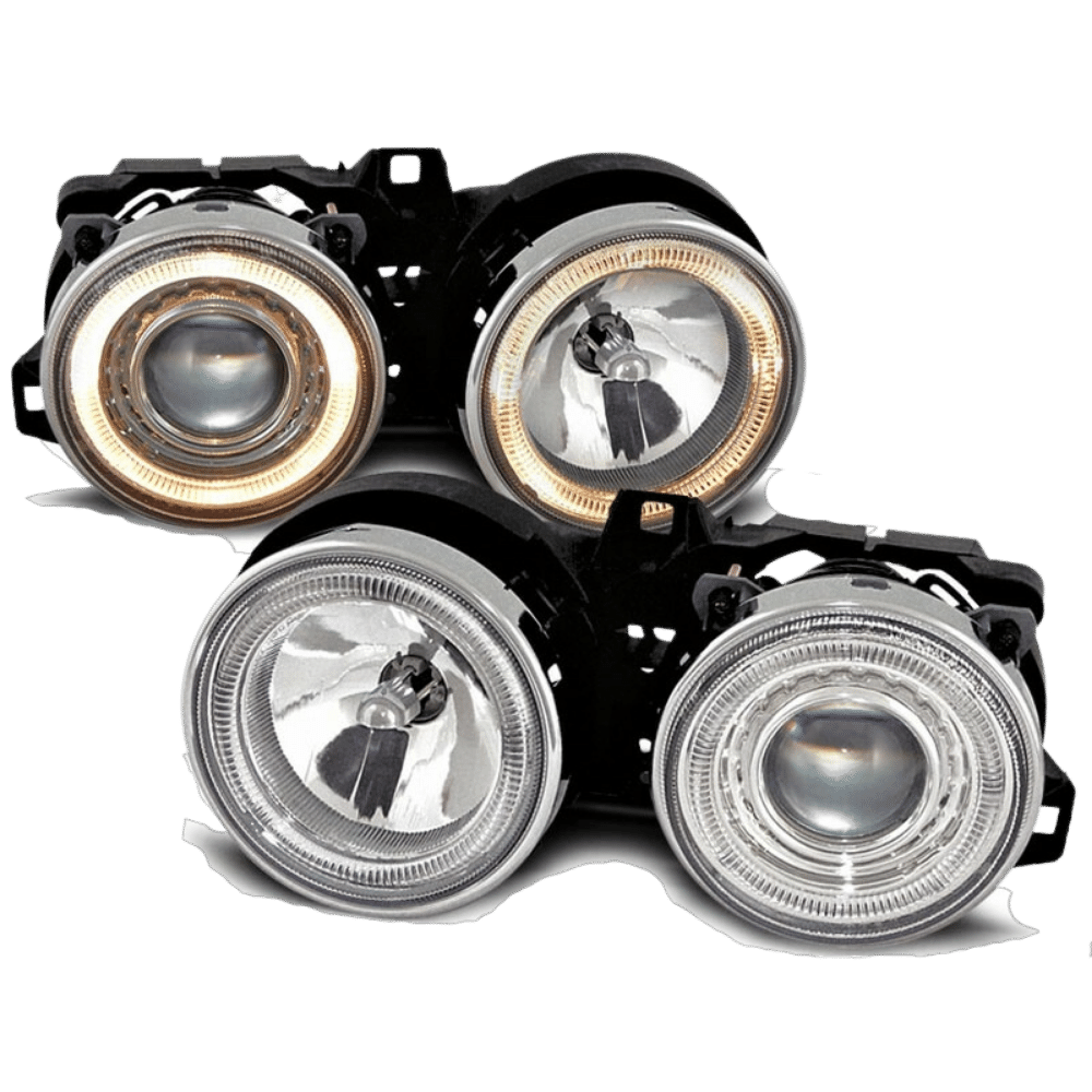 Scheinwerfer LED mit Angel Eyes passend für BMW 3er E30 ab 1982-1994 in Chrom