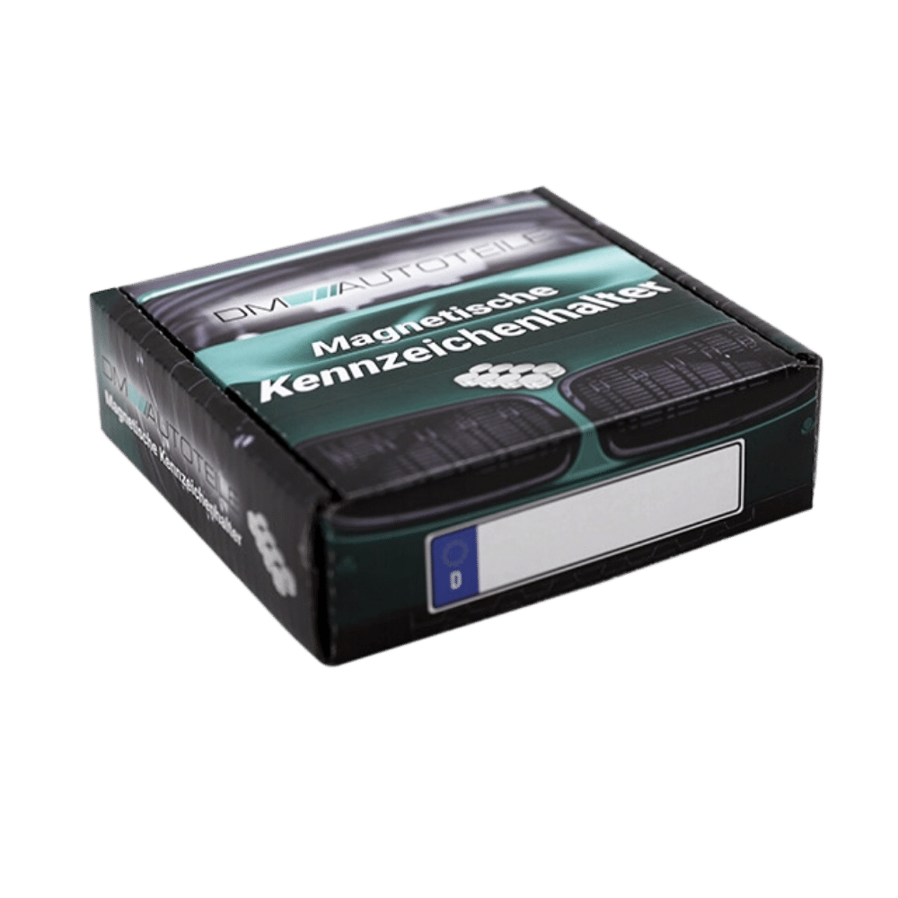 Magnet Komplett Set magnetischer Auto unsichtbarer Kennzeichenhalter ohne Rahmen Neodym Magnet - Nummernschild Halterung Nummernschildhalter