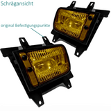 Nebelscheinwerfer SET Gelb + H3 Birnen passend für BMW E30 Facelift ab 1987