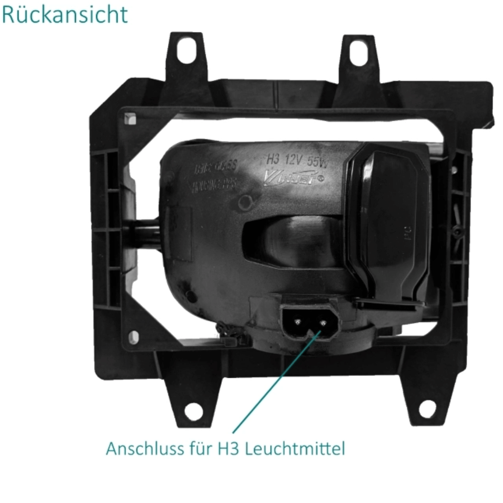 Nebelscheinwerfer SET Gelb + H3 Birnen passend für BMW E30 Facelift ab 1987