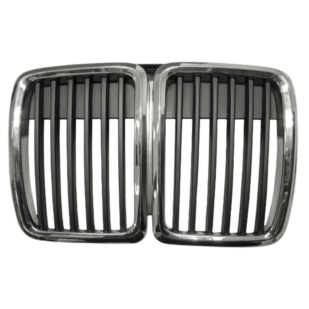 2x Grill Kühlergitter Kühlergrill Chrom Schwarz passt für ALLE BMW 3er E30 82-94