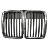 2x Grill Kühlergitter Kühlergrill Chrom Schwarz passt für ALLE BMW 3er E30 82-94