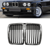 2x Grill Kühlergitter Kühlergrill Chrom Schwarz passt für ALLE BMW 3er E30 82-94