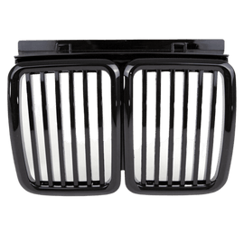 Set Scheinwerferblenden +Kühlergrill hochglanz schwarz passt für BMW 3er E30 ab Facelift 1987-1992