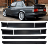 Sport sivuhamesarja + lankut + nauhat sopivat BMW E30 M Technik II Coupeen vuosilta 1982-1994